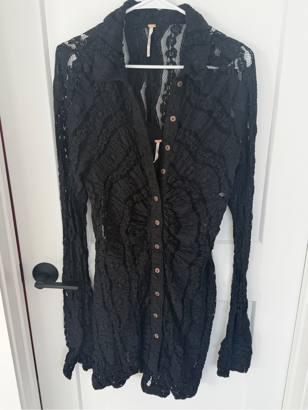 Free People Shayla Mini Dress - Lace Button-Front Women’s Dress